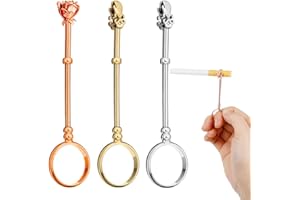 Rubywoo&chili 3er Set Handfinger Zigarettenring, Retro Metall Zigarette Fingerring Hand Halter für Damen Herren(74 mm)
