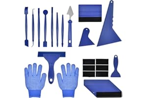 ‎QUOTRE Auto Vinyl Werkzeug Kit, Autofolie Rakel Set für Tönungsfolie Auto Wrap Autofolien Tönungsfolie Lackschutzfolie Set Wraps Tool Micro Rakel Filzrakel für Car Wrapping Folie, 21 STK