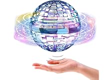 Flying Ball Toys【2021 Upgraded】Globe Shape Magic Controller Mini Drone Flying Toy, Built-in RGB Lights Spinner 360° Rotating 