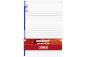 TEXTIMO - Ringbuch-Einlagen/Papier 'BRUNNEN' 50 Blatt, liniert, A6 (10,5 x 14,8 cm), weiß, Klassisch