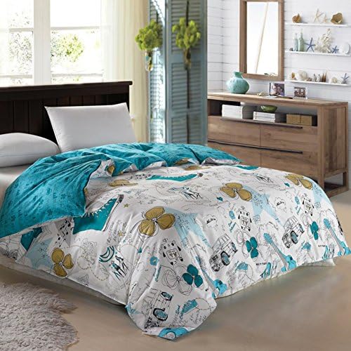 Duvet cover,100% cotton Simple Twill Quilt cover individual Cartoon double Comforter cover Bedding set (Include:Quilt coverx1)-R 70.8x86.6inch(180x220cm)