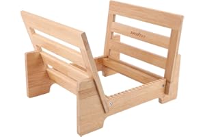 FATIVO Soporte de Discos de Vinilo de Bambú, Estanteria CDs para 40-50 LP CD Almacenamiento de discos Soprte de Vinilo 33 x 25,5 x 24 cm Color Madera