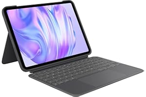 ‎LOGITECH Logitech Combo Touch iPad Pro 11 Zoll (M4) (2024) Tastatur-Case – Abnehmbare Tastatur mit Hintergrundbeleuchtung und Halterung, Komfortables Tippen, Multi-Use-Modus, Deutsches QWERTZ - Graphit