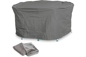 acamp Beo Housse de Protection pour Meubles de Jardin ovales jusqu'à 160 x 95 cm, résistante à la déchirure, Anthracite, Housse de Protection pour Meubles de Jardin résistante à l'hiver