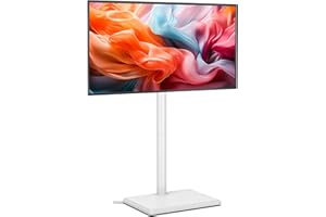 TVON TV Floor Stand for 32 to 60 inch TVs Tall TV Stand with Support Feet, Slim Corner TV Stand Height Adjustable Swivel TV Stands, Max VESA 400x400mm up to 40kg