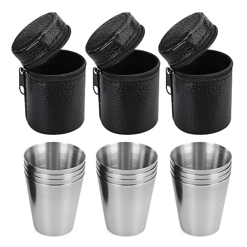 Gobesty Flachmann-Becher 12er-Set, stapelbar