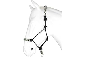 Horka Diadema de nailon de serpiente, ajustable, de cuero, para caballo, banda nasal