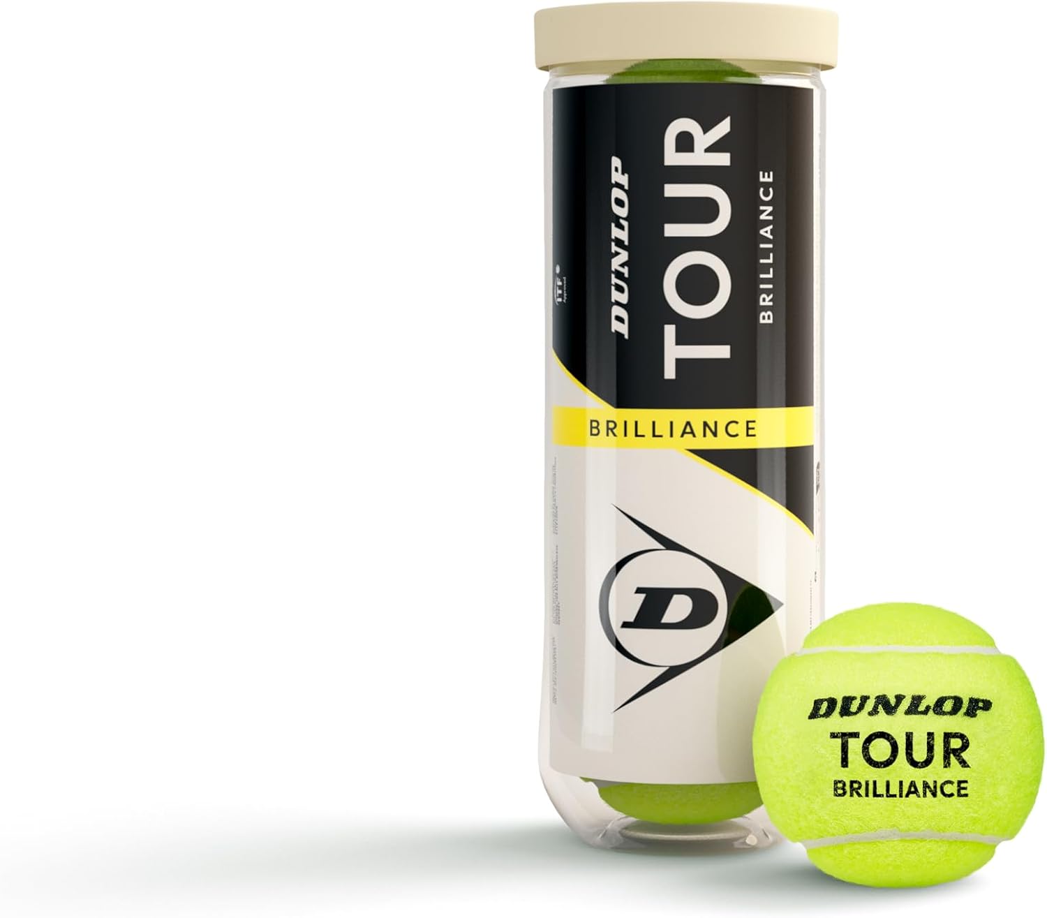 Dunlop Pelota de Tenis Tour Brilliance: para Todas Las Superficies (3 Pelotas)