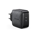 UGREEN Caricatore USB C 66W Power Delivery 3.0, Caricabatterie 2 Porte Quick Charge 3.0, Alimentatore USB Compatibile con iPh