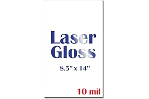 DESKTOP PUBLISHING SUPPLIES 8 1/2" x 14" Legal Size Glossy Cardstock for Laser Printers - 50 Sheets - Premium 80lb Cover 10 Mil High Gloss