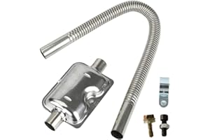 Triclicks Diesel-Luftheizungs-Auspuffrohr + Auspuffschalldämpfer/Schalldämpfer + Schraubenzubehör für Parkheizung 12V, Fahrzeug-Dieselheizungs-Zubehörsatz