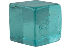 Creative Co-op Buchstütze, Glaswürfel Allgemeine Deko-Figur/Objekt, Glas, Transparent, 4" L W x 4" H