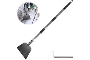 BAIFULAI Pala per la pulizia del giardino, 140 cm, in acciaio al manganese, per la rimozione delle erbacce, per la neve, l'erba, il muschio, le piante fertilizzanti
