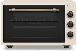 Horno de sobremesa SOLTHERMIC color Crema H37RB gran capacidad y potencia 37L y 1300w, temporizador y programador incluido. (Rango temperatura 40º a 240º)) Luz interior TURBOVENTILADOR y 5 FUNCIONES