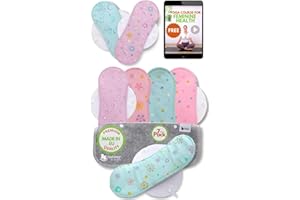 Natissy Reusable Panty Liners for Women Thin; 7-pack (Small) Organic Cotton Cloth Panty Liners MADE IN EU; Panty Liners Reusable Teens; Daily Washable Pantyliners for Vaginal Discharge, NOT for Period