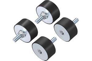 QUARKZMAN 4 stycken M8 x 23 mm gummiisolatorer med gängbultar 40 x 20 mm manlig kvinnlig vibrationsdämpare galvaniserade cyli