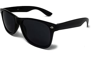 WS UK KIDS Classic Sunglasses Black Lens Style - Unisex Childrens Shades UV400 Protective [Black Frame]