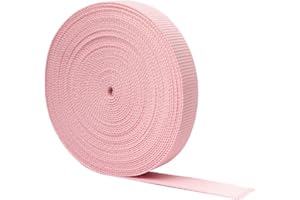 Realm Heavy Duty Polypropylene Webbing Strap Tape for Backpacks, Rucksack, Luggage/Cargo Strapping, Luggage, 1 Metre, 3 Metre (Pink, 25mm - 1 Metre)