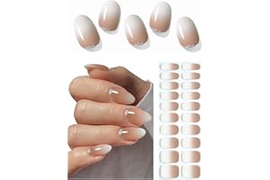 Wahrshei Vernis Autocollant Ongles Uv | Brun Dégradé Autocollant Ongle Gel UV | 20pcs Film pour Ongles Autoadhésif | Gel Nail Stickers, Autocollants et Pochoirs Pour Nail Art