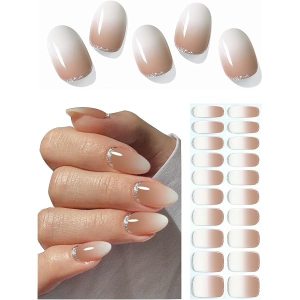 Nagelfolien Selbstklebend Ohne UV – 22 Gel-Streifen In Rosa Mit Holzstab & Feile Für Wasserfeste Maniküre