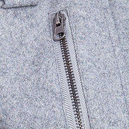 Foluton Wollmantel Männer mit Taschen und Zweireihiger Knopf Reverskragen Einfarbig Knieang Wolljacke Warm Freizeit Trenchcoat Business Abendessen Causal Mantel Winter Herbst Übergangsjacke