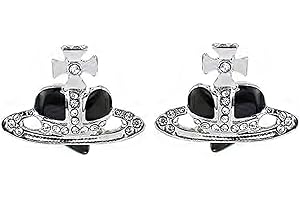 SAMORION Collana con ciondolo a forma di Saturno e pianeta a forma di cuore, orecchini da donna, ideali per sorelle, fidanzate, matrimoni, compleanni, anniversari