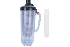 Cryfokt Recipiente para Hojas de Piscina, Trampa de Hojas en línea Hojas descremadas Aspirador de Piscina con Cesta Limpiadores automáticos de Piscina