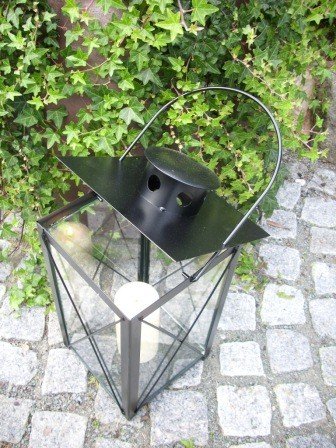 Stabile Stalllaterne Laterne Höhe 73cm Schwarz - 6