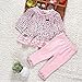 Pandaren® infant baby girl super soft cotton 2pcs longsleeve clothing set(pink leopard) (18-24 months)