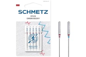 SCHMETZ | 5 Aghi per macchine da cucire | Embroidery | 130/705 H-E | Spessore 75/11-90/14