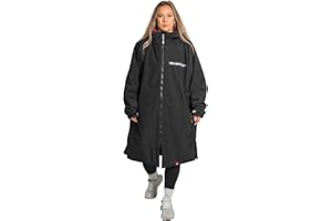 Two Bare Feet Core Waterproof Changing Robe – Unisex Adult Waterproof Windproof Coat, Fleece Lined, Ideal for Outdoor Swimming, Surfing, Camping, Beach Use