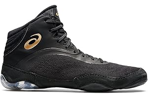 Asics Men's Split Elite Wrestling Shoes, White/Black