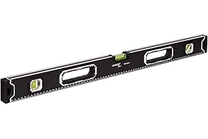 MIVOS - Niveau à Bulle en Aluminium 80cm Avec Système Magnétique - 3 Niveaux - Haute Précision - Boîtier en Aluminium