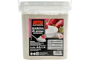 Harina de Avena - Mega Plus 2kg: Energia Sostenida y Nutricion Completa para Deportistas con Carbohidratos, Proteínas y Vitaminas Esenciales, Sin Azucar Añadido, 6 Sabores (Fresa Chantilly)