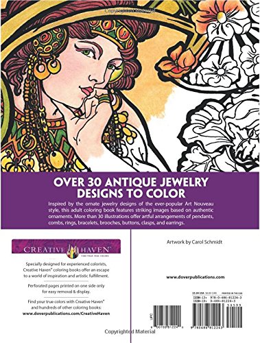 Creative Haven Art Nouveau Jewelry Designs Coloring Book (Colouring Books)