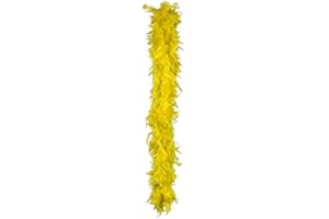 Trendandstylez Federboa 180cm Federschal 50g Karneval Boa 11 Farben (Gelb)