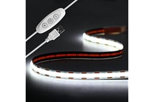 5V COB Luz de Fondo de TV 2m, Tayire USB Tira de LED 960LEDs Regulable 6500K Tira LED CRI90+ Súper Brillante LED Tira Llevada Flexible para Fondos de TV Luz Fiesta DIY Cocina