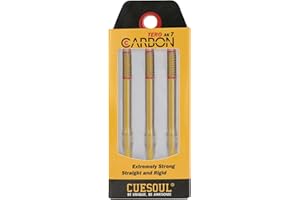 CUESOUL TERO AK7 Ejes de Dardos de Carbono/vástago Telescópico de Resorte Incorporado, Juego de 3 Piezas