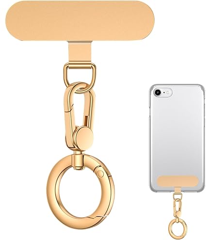 Patch Pour Lanière De Téléphone – 4 Pièces Rotatives à 360° – Compatible IPhone Et Smartphones – Fixation Sans Colle – Noir