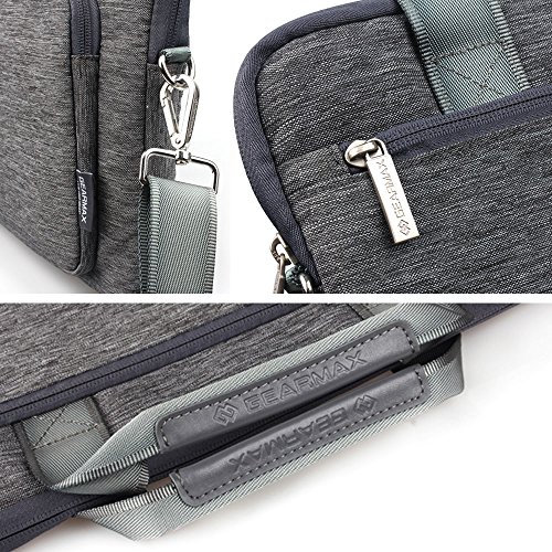 WIWU 15 Zoll Segeltuch Aktentasche Laptop Tasche Beutel mit Handgriff und Schultergurt Handtasche Aktenkoffer f  r MacBook Pro Tablet Notebook Busines