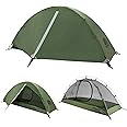 UnderwoodAggregator 1/2 Man Backpacking Tent - Lightweight Waterproof One Man Tent for Camping, Easy Set Up Compact 1/2 Person Dome Tent, 3 Season One Person Tent for Hiking, Camping, Outdoor