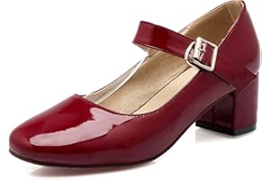 CHICMARK Damen Bequem Mary Janes mit Mittelhohem Blockabsatz