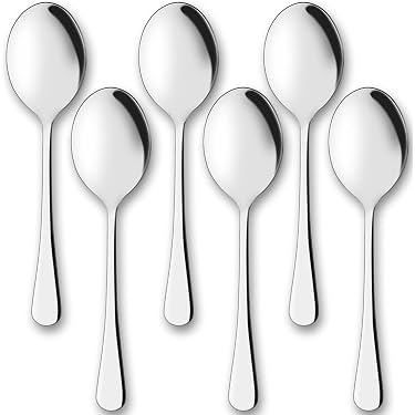 DOCBLACK 6-teiliges Espressolöffel-Set Aus Edelstahl – 13,5 Cm Kleine Löffel Für Dessert, Kaffee, Tee, Spülmaschinenfest