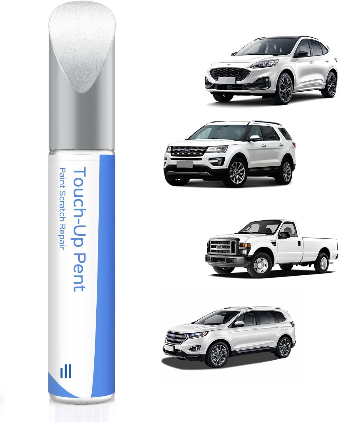 YZ/Z1/M6887 - Lápiz de retoque blanco Oxford compatible con Ford Todos los modelos, coincidencia exacta para chips y arañazos