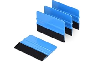 TADPOLEZ 4 Piezas Escobilla De Goma para Vinilo,Plástico Fieltro Raspador Raspador De Ventana De Vinilo Kit De Envoltura De Vinilo para Vehículos Espatula para Laminas para Coche, Papel Tapiz