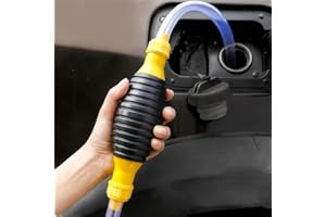 DETENG Hand Fuel Pump Car Fuel Tank Sucker Oil Transfer Fuel Pump Petrol Diesel Liquid Manual Pump Syphon Fuel Saver for Gas Gasoline Water Liquid Fish Tank (3M/9.9ft)