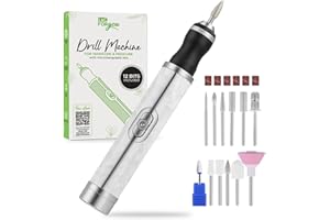 LAC FOR YOU Fresa per Unghie Portatile USB-C, 4 Velocità - Lima Elettrica per Unghie Manicure & Pedicure con 12 Punte e 6 Cappucci - Rotazione Bidirezionale, Ricaricabile - Bianca