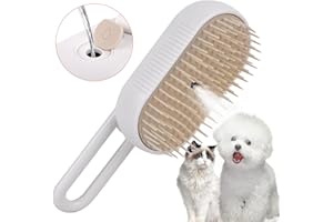DGMYFY Spazzola a Vapore per Cani e Gatti (Denti Dello Spazzolino Estesi e Induriti) Spazzola Vapore Cani e Gatti Pelo Lungo,Pulizia e Massaggio di Bellezza 3 in 1
