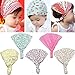 Bluelans® Baby Girls Floral Polka Dot Headscarf Elastic Headband Bandana Hat (Pink & Green)