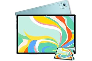 FACETEL Tablet 10 Pollici Android con Octa-Core, RAM + ROM, WiFi, 8000mAh, 1280 * 800 HD, Doppia Camera, Bluetooth, OTG, Type C, Tablet in offerta con Case - Green